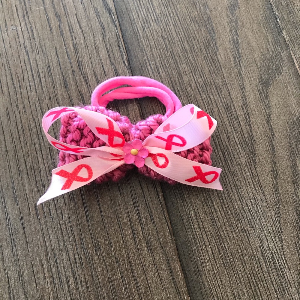 Headband kitted bow and ribbon